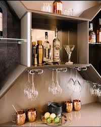 Wooden Brown Luxury Bar Cabinets