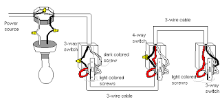 The first component is symbol that indicate electrical element from the circuit. How Wire Multiple Lights 4 Way Switch Diy Home Improvement Forum