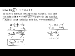 Solve Literal Equation Formula