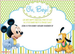 Baby Mickey Mouse Invitation Template Free Download