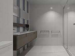 Modern White Bathroom With 3d