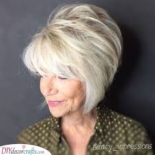 Blunt, color, bob, pixie, feathered, bangs, thin, curly, choppy, hair styles, 2021 and hair cuts. Short Hairstyles For Women Over 50 With Fine Hair For Thin Hair