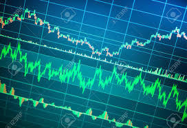Stock Market Chart On Computer Display Business Analysis Diagram