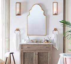 Pottery barns bathroom storage solutions are perfect for organizing any bathroom. Stella Scalloped Frame Mirror Pottery Barn