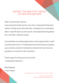 Free download thank you letter after job interview sample. Thank You Email After The Interview Samples Step By Step Guide