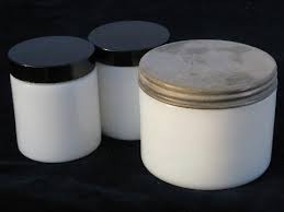 Lot Vintage Milk Glass Apothecary Jars