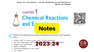 Chemical Reactions And Equations Class