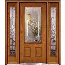 Glass Wooden Door With Frame Hpd480