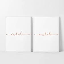 >> limited time offer << get 25% off when you purchase 2 or… Inhale Exhale Print Copper Home Decor Pilates Art Yoga Wall Etsy Inhale Exhale Print Yoga Wall Art Copper Wall Art