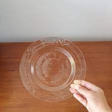 Victorian Glass Ice Plates Set Of 7