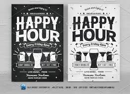 Happy Hour Flyers By Designworkz On Creativemarket Flyers