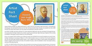 We did not find results for: Vincent Van Gogh Information Sheet Teacher Made