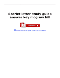 scarlet letter study guide answer key