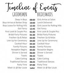 Editable Wedding Timeline Edit In Word Cute Wedding Day