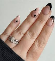 black french manicure nails design