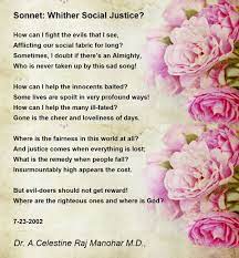 sonnet whither social justice poem