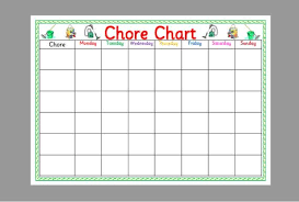 Printable Chore Chart Instant Download Weekly Chore