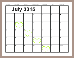 Free Printable July Calendar Easy Print 2015 2016 2017