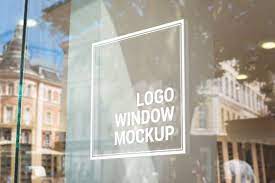 Logo Mockup On Glass Window