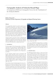 Pdf Cartographic Analysis Of Avalanche Hazard Maps A