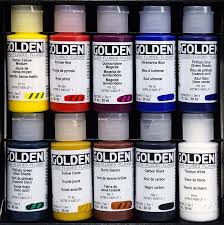 Golden Fluid Acrylic 1 Ounce Set Of 10 Assorted Colors