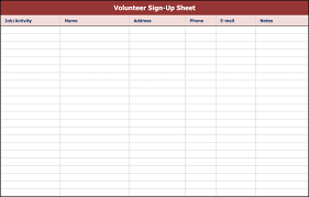 26 Free Sign Up Sheet Templates Excel Word