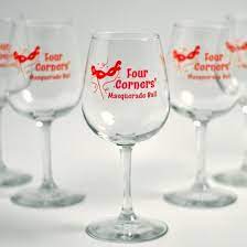 printed contour wine glasses custom