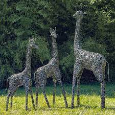 Assorted Iron Giraffe Garden Statues