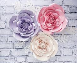 Giant Paper Flowers Wall Decor Large