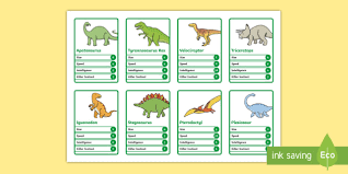For drawing, the cards rank: Dinosaur Top Trumps Cards To Print Dinosaur Trump Cards