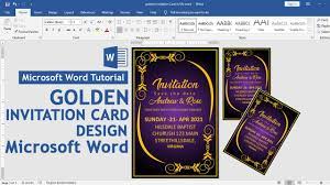 golden invitation card design in
