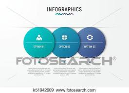Vector Infographic Chart Design With The Intersecting Circle
