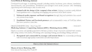 Career Objective Marketing Resume For Resumes Breathelight Co