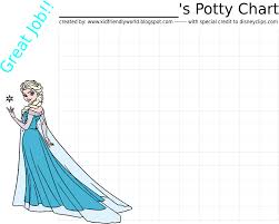 Frozen Potty Progress Charts Elsa Potty Training Chart