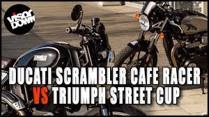 ducati scrambler cafe racer vs triumph