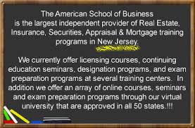 New jersey will allow reinstatement of a license through nipr's resident license application if submitted one (1) year after expiration date. American School Of Business Real Estate Insurance Securities Training Programs