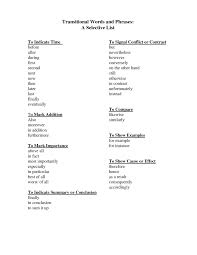 Transition Words For Research Papers Persuasive Essay Formats