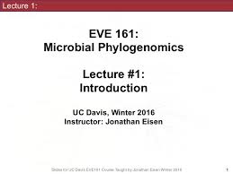 Microbial Phylogenomics Eve161 Class 1