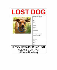 Lost Dog Flyer Template Create A Lost Or Found Pet Flyer