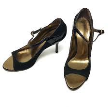 Roberto Cavalli Black Suede Mary Jane Heels Size Us8 It38