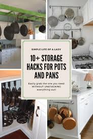 simple ways to organize pots and pans