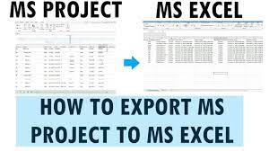 how to export microsoft project to
