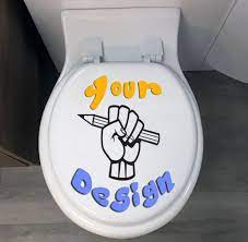 Custom Toilet Seat Cover Sticker