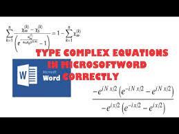 Type Complex Equations In Microsoft