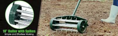 18 inch rolling lawn aerator with