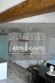 diy distressed faux beams from pine boards