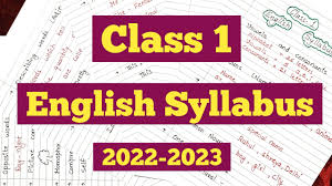 cl 1 english syllabus 2022 2023
