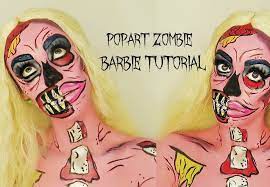 popart zombie barbie makeup tutorial