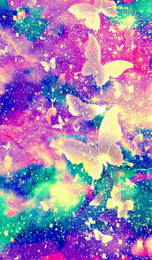 Rainbow butterfly sky galaxy wallpaper ...