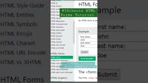 w3s html forms tutorial html
